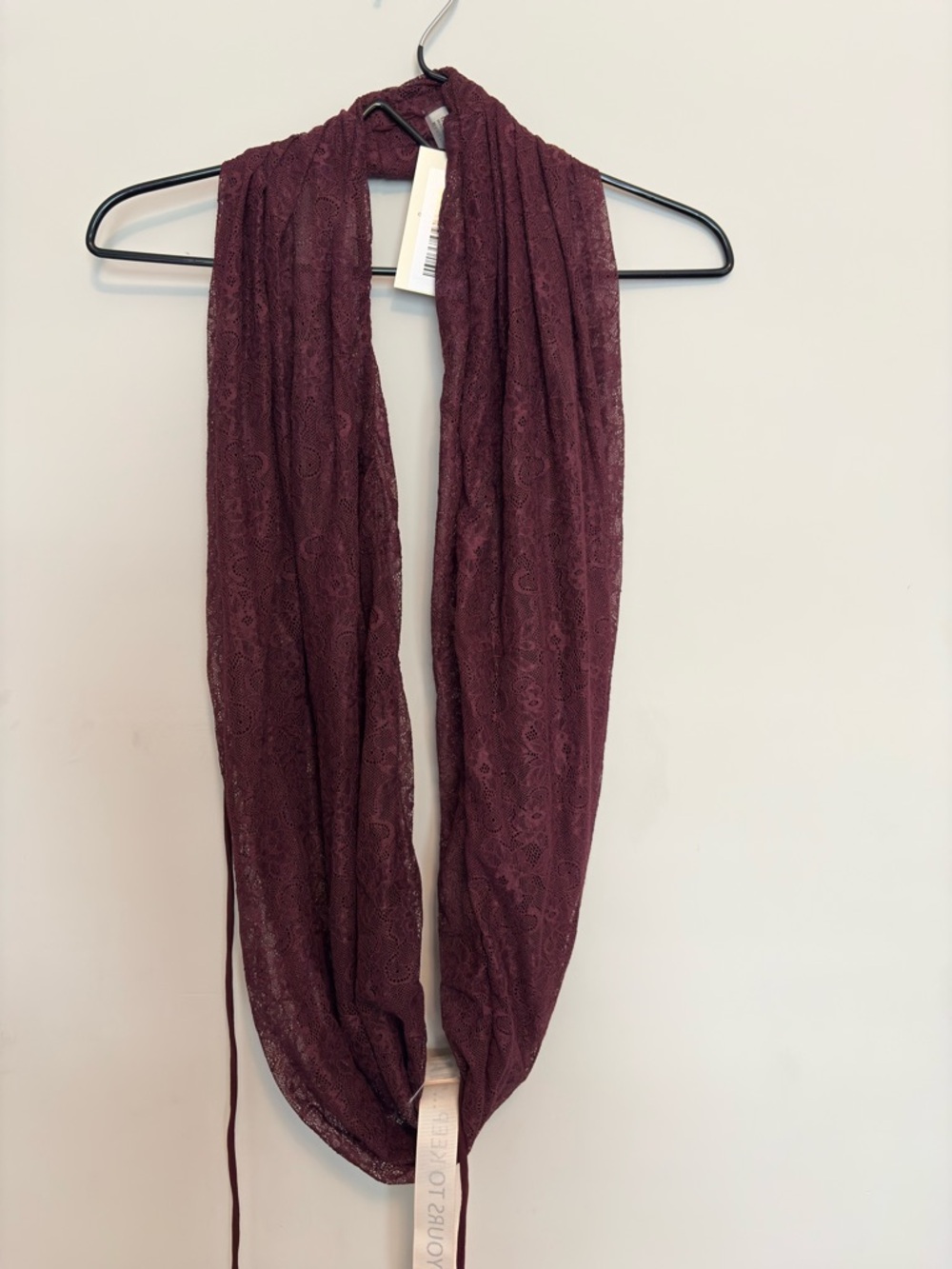 NWT Mars the label Leia top in plum lace